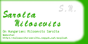 sarolta milosevits business card